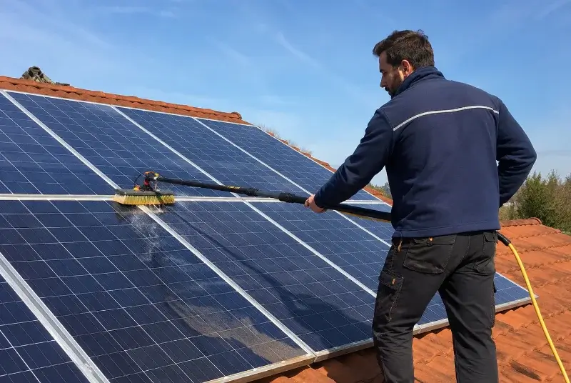 Nettoyage et entretien de panneaux solaires à Bussac-Forêt